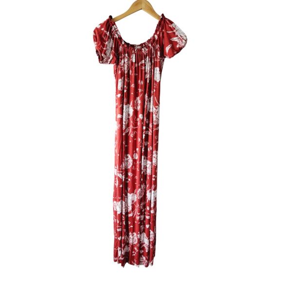 Rachel Pally Ossiane off shoulder maxi dress chipotle peony large - Picture 2 of 16